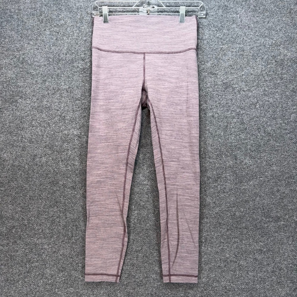 Lululemon Leggings Womens 8 Purple Space Dye High Rise Wunder Under‎ Yoga Pants
